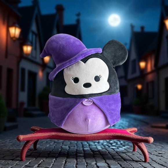 Disney Minnie Mouse Halloween Witch Plush – Purple Hat & Cape – 10” Collectible - Picture 1 of 2
